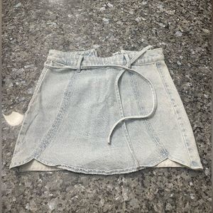 Denim tulip cut mini skirt from Pacsun